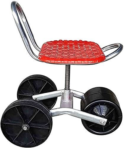 Garten-Rollhocker, mit Rädern, Rollwagen-Arbeitssitz, Verstellbarer, um 360 Grad drehbarer Gartenwagen-Werkzeug, Pflanz- und Pflücken, beweglicher Stuhl, zum Jäten von Gartenrasen (Farbe: B, Größe: