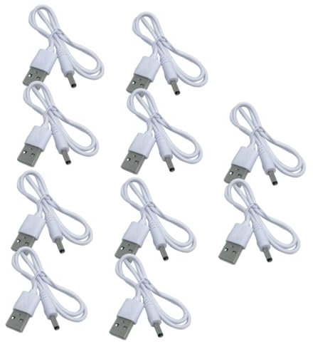 SOLUSTRE 10pièces Câble De Charge DC USB vers DC Compatible avec Appareils Rechargeables Que Lampes De Table Et Petits Ventilateurs