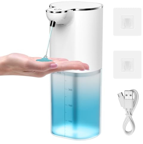 Newaner Seifenspender, Automatisch Elektrischer Soap Dispenser Wandmontage, Wandbefestigung Ohne Bohren Automatischer Schaum Elektrisch Flüssigseifenspender, Bad Wand No Touch Schaumseifenspender