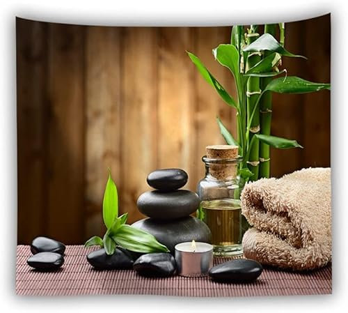 Sxakswol Wandteppich Groß Massage Wandteppich 240x220 Wandbehang Steinbambus, Tapisserie 3D Wandtuch Aesthetic Wandteppiche für Wohnzimmer Schlafzimmer Wohnheim Wanddeko a-5478