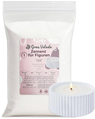 Gran Velada - Weißer Zement für Figuren 5 Kg: Ideal für Dekoration und Bastelarbeiten. Einfach zu mischen, um originelle Designs zu erstellen. Entdecken Sie, wie man Figuren herstellt