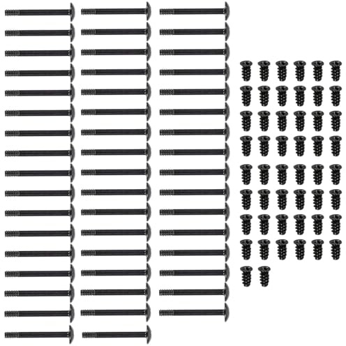 Lüfterschrauben, 100 Stück Computer Gehäuse Lüfter Schrauben Kit, Gehäuse Ventilatorschrauben, Heizkörperschrauben, Flachgehäuse, 2 Arten von Schrauben