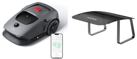 MOVA 600 + Garage Combo, Robot Tondeuse Dreame, Configuration sans Fil LiDAR 3D et cartographie précise jusqu'à 600 m², Évitement Intelligent des Obstacles, Contrôle par Application