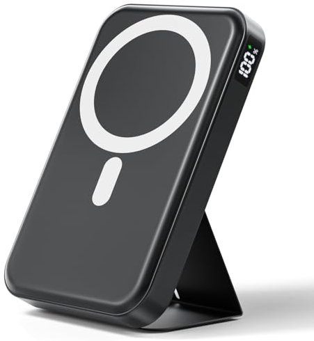 Powerbank für Magsafe, Magnetische Power Bank, PD 22.5W Schnellladung Kabellose Powerbank mit USB-C-Eingänge＆Ausgang und LED-Display für iPhone 16/15/14/13/12/Pro/Pro Max Serie.