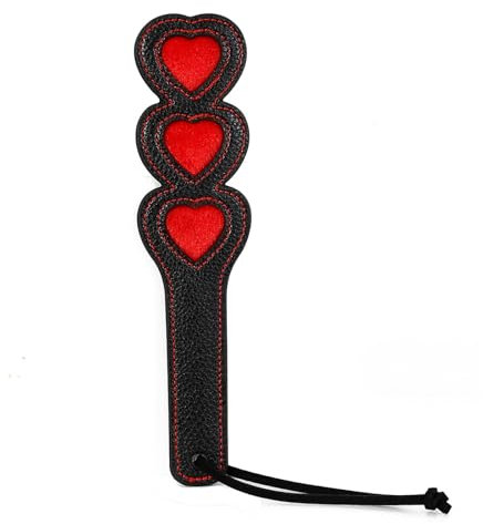 Látigo de cuero en forma de corazón,paleta para azotar,esclavo,azotador,BDSM,fetiche,parejas,juego de cosplay,flirteo,juguetes sexuales,negro,talla única
