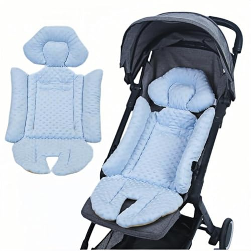 Baby Stroller Seat Cushion, Universal Soft Comfy Pram Seat Liner Non-Slip Pushchair Pad Toddler Infant Head Neck Support Pad for Pushchair Pram Stroller High Chair Buggy
