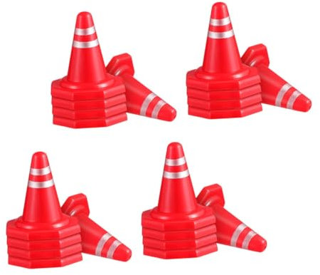 KONTONTY Mini-Verkehrskegel-Set Verkehrsschilder Spielzeug Kognitionsspielzeug für Kinder Outdoor-Spielzeug Straßenverkehrsbarrieren-Set
