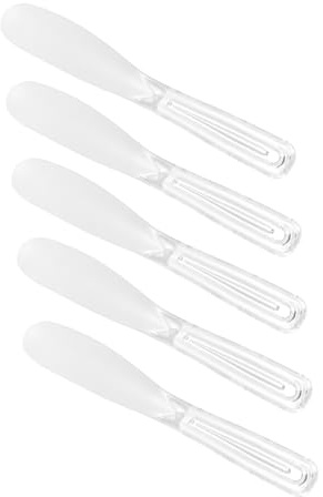 TOYZFRIENDY 5 piezas Cucharas para Crema Facial Espátula Silicona Transparente para y Cuidado Aplicador Cosmético y Práctico para Diario y Viaje Reutilizable