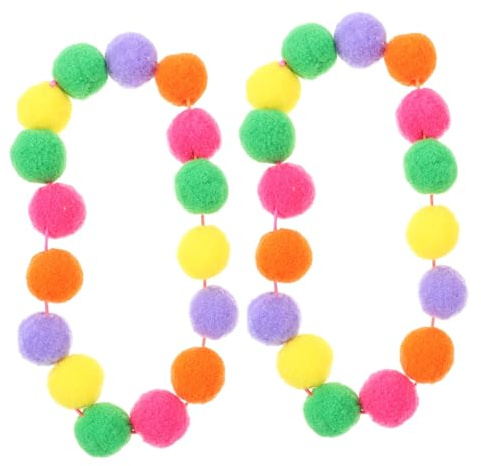 TOYANDONA 2 Stück Elastisches Katzenhalsband Buntem Plüschball Verstellbares Leichtes Hundehalsband für Kleine Hunde und Kätzchen Komfortabel und Langlebig Modisches Accessoire für