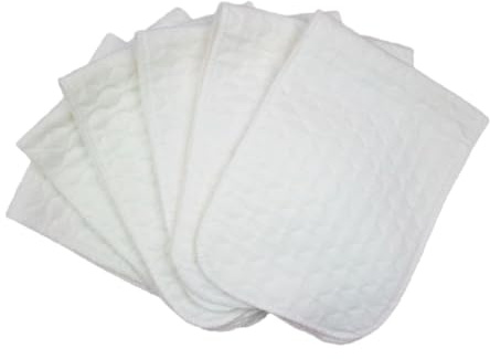 CONGARTENO 10pcs Three-Layer Eco Cotton Diaper Change Pads Washable Reusable Soft Breathable Nappy Mat for Newborns and Portable Practical