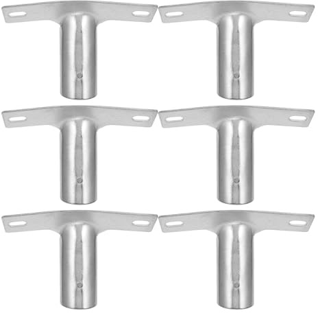 COLLBATH 6pcs Heavy Duty Metal Broom Handle Coupler Adapter for 2.5cm Rod Floor Brush Connector Replacement Parts Broom Locking Bracket for Mop and Repair