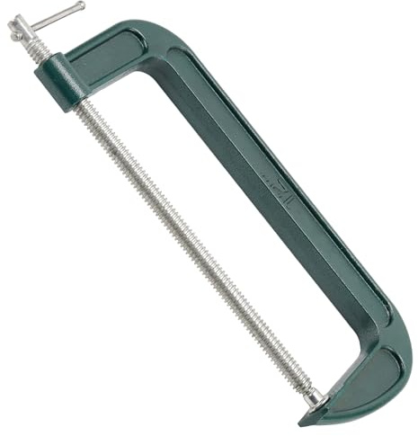LEXININ 12 Inch Large G Clamp, Jaw Opening 260mm Green Heavy Duty C Clamps for Woodworking Welding Building, Malleable Cast Iron