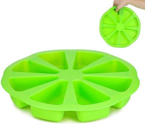 CATIEBYE Triangle Oven and Microwave Safe Silicone Baking Mold 8 Cavity Food Grade Silicone for Cakes and Scones for Baking and Portion Control