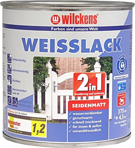 Wilckens 2in1 Weisslack seidenmatt, 375 ml