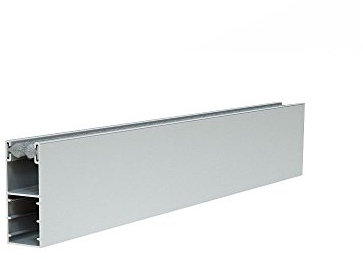 Führungsschiene aus Alu für Mini Vorbaurollladen Rolladen 53x22mm + Bürstendichtung | 200cm, Farbe Weiß