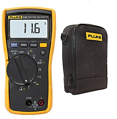 FLUKE 116 True RMS Digital Multimeter w/ C115 Carry Case & Test Leads