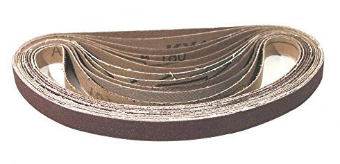 240 Stück Schleifbänder | 13 x 451mm | Schleifband Set | je 40 x Korn 40-60-80-120-180-240 | für Powerfeile | Zum Schleifen, Feilen, Schärfen und Entrosten | Gewebe-Schleifbänder