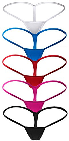 ETAOLINE Damen low rise micro zurück g-string tangas schlüpfer-unterwäsche Pack ( Colors) Large
