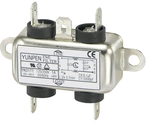 Yunpen 530105 YK01T1 Entstörfilter 250 V/AC 1 A 3.7 mH (L x B x H) 44 x 48.7 x 18 mm 1 St.