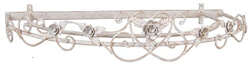 66cm Le Rose Shabby Chic French Ciel de Lit Bed Canopy Metal Wall Mounted