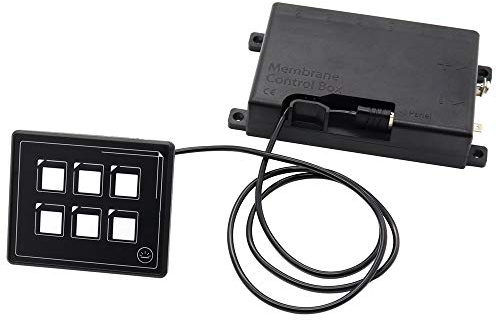 HIMOZEAN Panneau d'interrupteur de voiture 6P 12 V 24 V - Rétroéclairage - Pour bateau, camping-car, caravane, camion - Panneau étanche (panneau uniquement étanche)