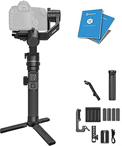 Feiyutech AK4000 Essential Kit 3-Axis Gimbal Stabilizer for DSLR & Mirrorless Cameras. Includes Carry Case, Follow Focus, Hyperlink Remote, Extension Handle + 12 Month Extended Warranty Card (3 Yrs)