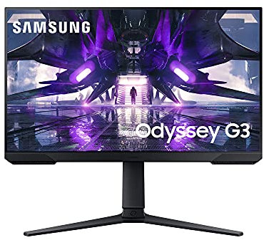 Samsung Monitor Gaming Odyssey G3 (S24AG302), Flat, 24, 1920x1080 (Full HD), VA, 144 Hz, 1 ms, FreeSync Premium, HDMI, Display Port, Ingresso Audio, HAS, Pivot, Flicker Free, Eye Saver Mode