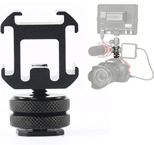 Support griffe pour appareil photo, adaptateur triple griffe 1/4, fabriqué en alliage d'aluminium, ajustement universel pour Canon Nikon Sony DSLR et accessoires