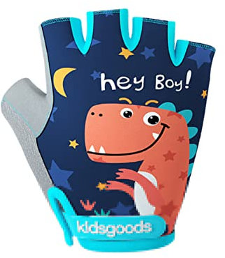 Fulenyi Kletterhandschuhe für Kinder – rutschfeste Fahrradhandschuhe mit halbem Finger, bedruckt, für Jungen und Mädchen, Radfahren, Camping, Outdoor-Sport