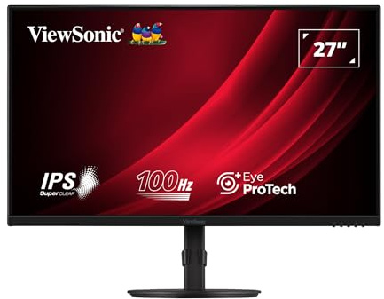 ViewSonic VG2708A 27 FHD SuperClear IPS LED Monitor with VGA, HDMI, DipsplayPort, USB, Speakers and Full Ergonomic Stand