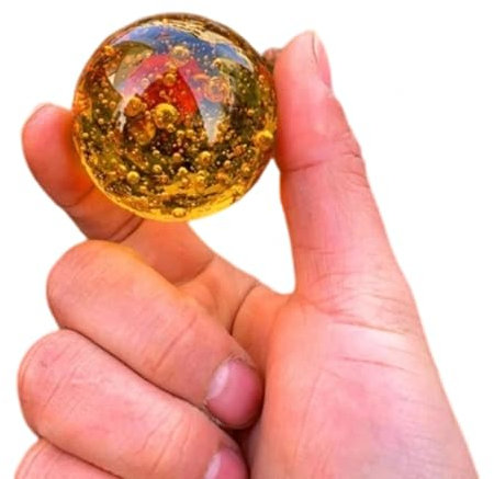 VIDECOR Bola de Cristal Feng Shui Fuente de Agua Bonsai Esfera de Vidrio Bola de Grieta de Hielo Decoración del Jardín del Hogar Adornos Esfera Agrietada Bolas Decorativas 1.57 Pulgadas,D