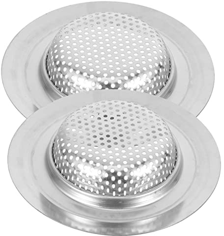 Veemoon 2pcs Stainless Steel Filter Drain Washbasin Hair Plug Catcher Sink Strainer