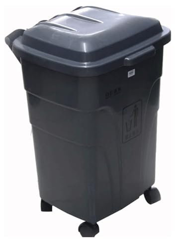 Bote de Basura Cubo de basura para exterior con tapa, cubos de basura comerciales con ruedas, cubo de basura grande de 70 litros para cocina, contenedores de basura para Patio Portátil
