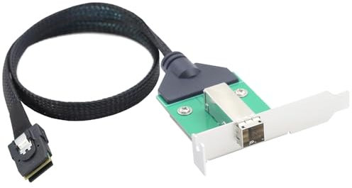 Allowish 12G External Mini SAS HD SFF-8644 female to Mini SAS SFF-8087 36P male Data Server Raid Cable adapter (0.5M)
