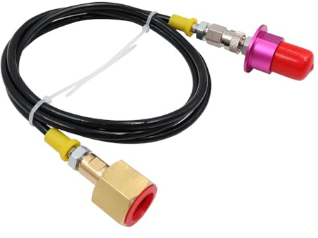 Hsthe Sea Cylinder Quick Connect Adapter, Soda Machine Anschlussrohradapter, 1,5m Co2 Adapter Hochdruckschlauch, CO2 Tank Adapter Schlauchsatz Kompatibel mit Duo/Terra/Art