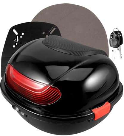 SOLUSTRE Motorrad-aufbewahrungskoffer Mit Rückenlehne Aus Pp-Material Wetterfest Für Gepäck Und Werkzeug Einfach Zu Montieren An Motorrädern