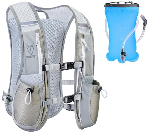 UTOBEST Trinkrucksack 5L, Laufweste, Herren Damen Ultraleicht Laufrucksack für Laufen, Marathon, Jogging, Radfahren