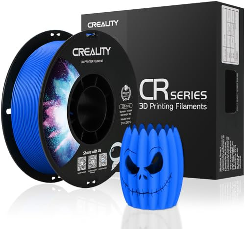 Creality Offizielles TPU-Filament, 1,75 mm, Blau TPU-Filament, härter und stärker, 3D-Drucker, weniger Verheddern, Maßgenauigkeit +/- 0,03 mm, 1 kg/Rolle, passend für die meisten FDM-3D-Drucker