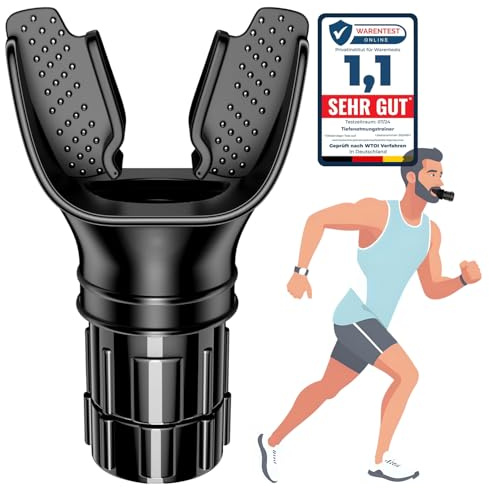 INNOMING Breathing Resistance Trainer, Allenatore muscolare regolabile con silicone morbido per rafforzare l'esercizio respiratorio, Espansore Polmonare di Respirazione Portatile