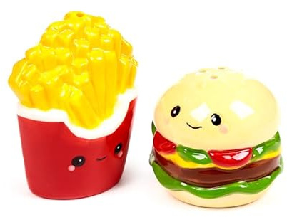 Puckator Hammy The Burger & Fries Foodiemals Ceramic Salt & Pepper Set
