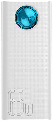 Power Bank 65W Power Bank 30000Mah PD Power Bank Cargador Externo portátil para teléfono Inteligente portátil Tableta, Blanco