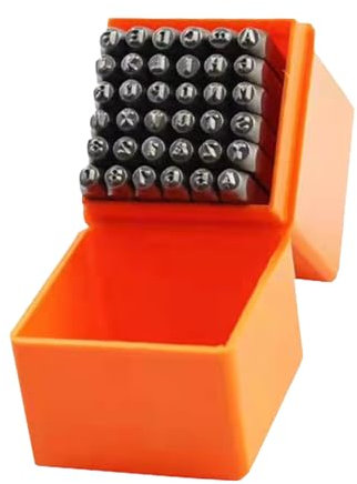 Punzones Buchstaben- und Zahlen-Set, Alphabet und Schlagzahlen, Zahlen von Stempel- und Alphabet-Kits aus Metall 36x - Briefmarken-Set für Kunst und Handwerk Werkzeug