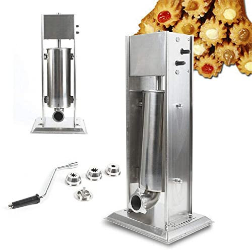 YMXEURSC 5L Manual Spanish Churro Maker Machine, Commercial Latin Fruit Churro Jam Filling Machine, Stainless Steel Donuts Filler