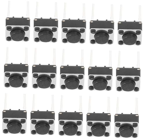 KOMBIUDA 100pcs Momentary Tactile Push Button Switch for Breadboard Pcb Replacement Button for Projects Versatile Micro Switches