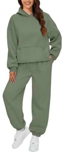Funnyrap Damen Hoodie und Jogginghose 2 Teilig Langarm Trainingsanzug Sport Hosenanzug Casual Sweatshirt mit Hose Sportkleidung Set Outfit Outdoor Sportanzug Warm Hausanzug Freizeitanzug Tracksuit