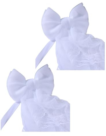 ZAYIUKI 2 alzapaños para cortinas con lazos de encaje elegantes de color para decoración del hogar y la oficina