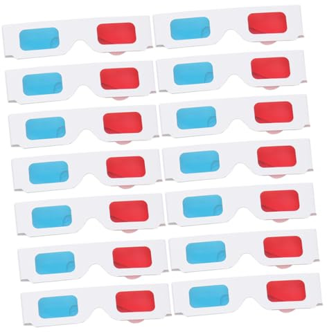 LIFKOME Occhiali 3d Anaglifici Rosso Blu in Cartone, Confezione Da 50 Pezzi, Taglia Media Per Ragazzo Ragazza e Adulti, Per Cinema, Viaggi e Giochi 3d