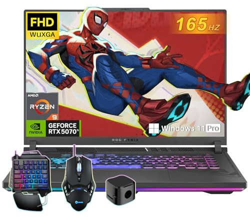 ASUS ROG Strix G16 (2025) Gaming Laptop, AMD Ryzen 9 8940HX (16 Cores, 32 Threads, up to 5.3GHz), NVIDIA RTX 5070Ti 12GB GDDR7, 16 WUXGA FHD+ 165Hz 3ms Display, 64GB DDR5, 4TB SSD, Windows 11 Pro
