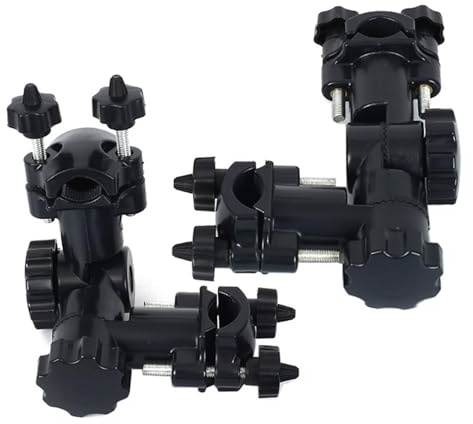 2 Pièce Universel Porte-Canne à Pêche, Rotatif Support de Parapluie, Porte-Parapluie Chaise Pêche pour Fixer La Canne à Pêche Et Le Parapluie (Noir)