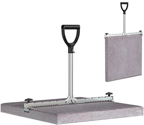 LANGFIT® Plattenheber - Rückenfreundlich durch extra langen Griff - 30 bis 62cm - Schonend für Rücken und Hüfte! Tragkraft bis 60kg - Made in Germany - MS-PH2062L